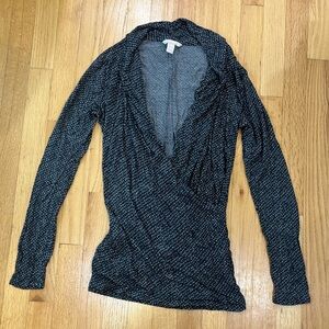 Banana Republic Gray Scoop Top